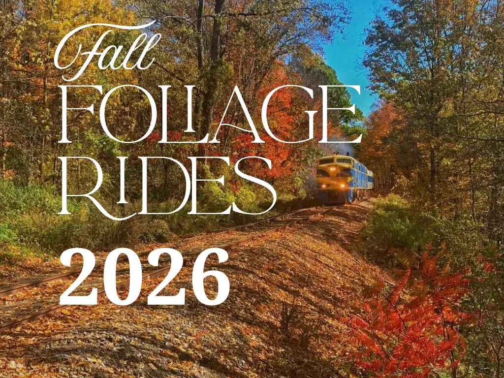Fall Foliage Ride artwork from the New York & Lake Erie Railroad